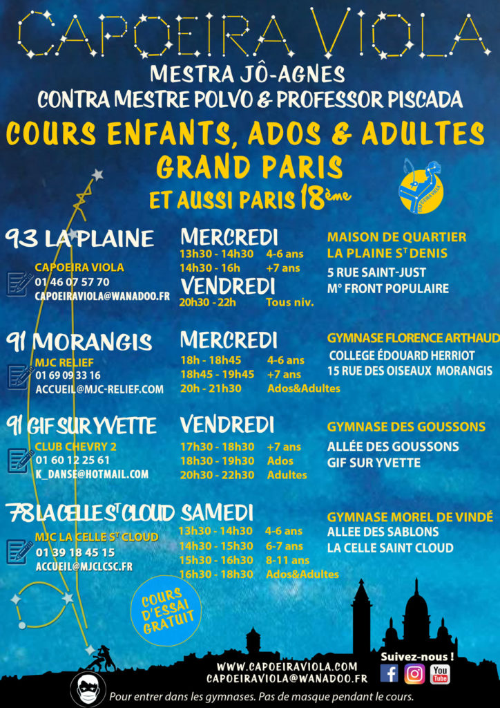 programmeCapoeiraViola enfants ados adultes 2021-2022 Grand Paris 